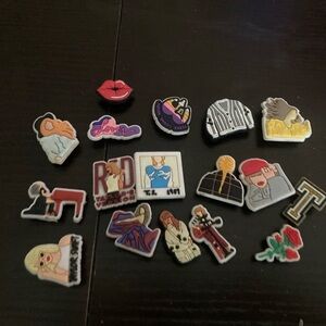4/$25 Taylor Swift assorted croc charms. 17 included for the $. See pictures
